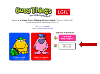 illustration of Busy Things logon page